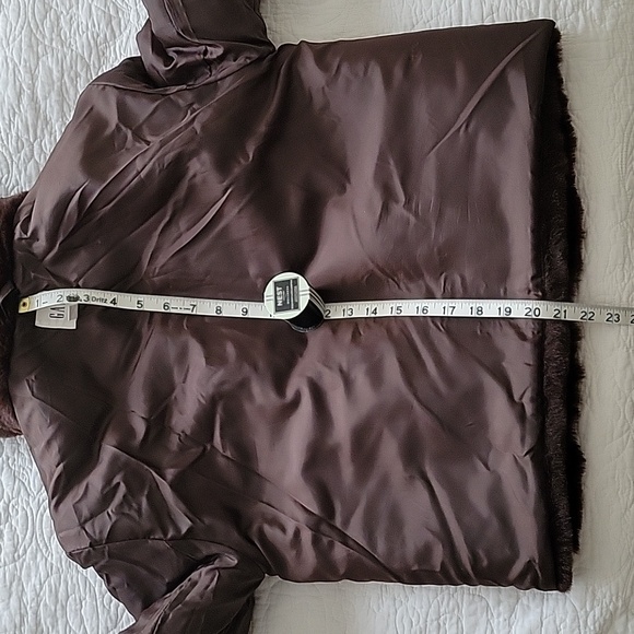 GAP Factory Women's Relaxed Faux-Fur Jacket in Brown- Size S- New! - Picture 8 of 14